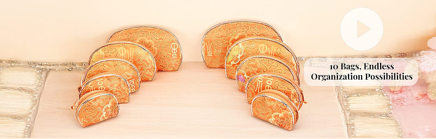 10 Bags, Endless Organization Possibilities Banner