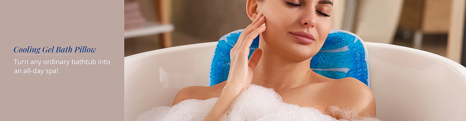 Cooling Gel Bath Pillow Banner