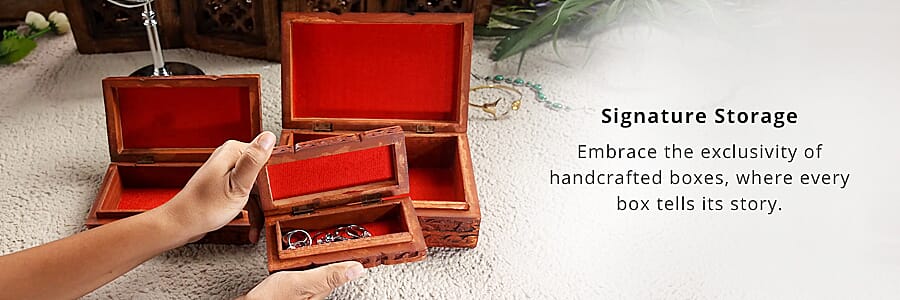 Wooden Nesting Storage Boxes Banner