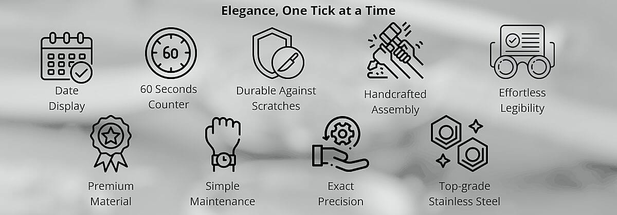 Assembled Commander Automatic Movement Silicone Strap Banner