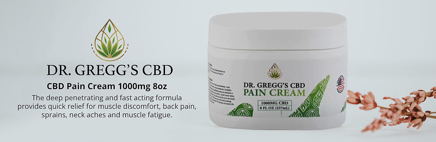Dr. Gregg's CBD Pain Cream Banner