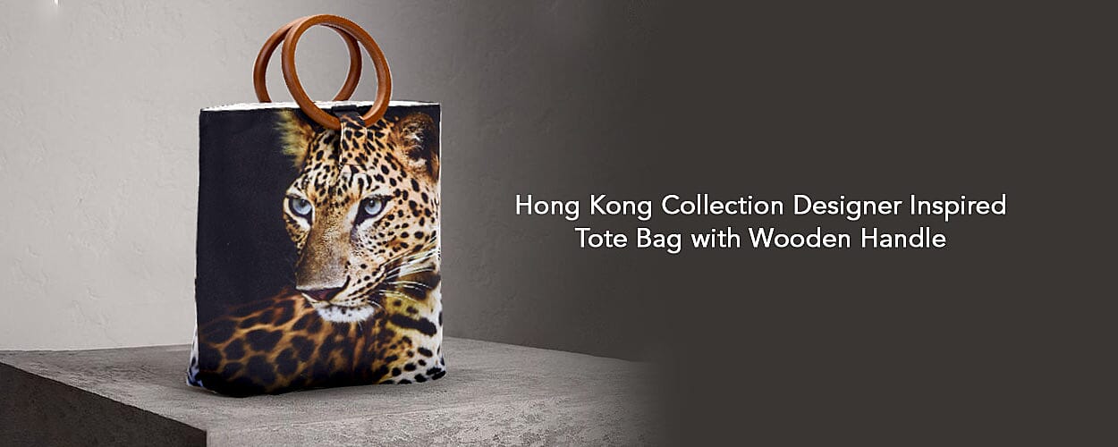 Tote Bag with Wooden Handle