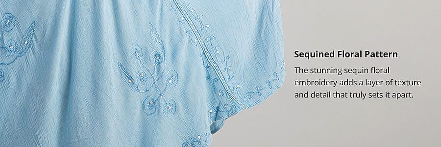 Sequined Floral Pattern Banner