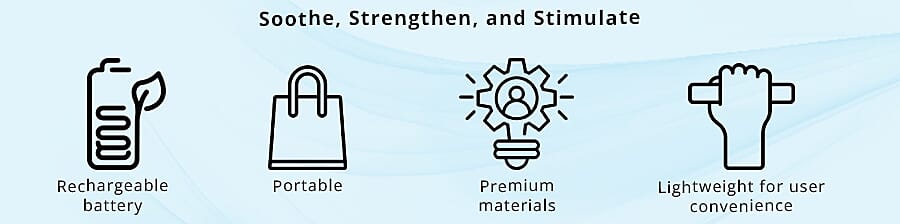 Features pulsating therapy Banner