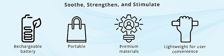 Features pulsating therapy Banner