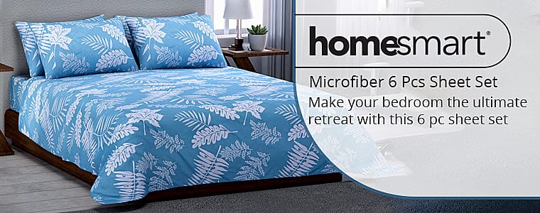 HOMESMART Microfiber 6 Pcs Sheet Set Banner
