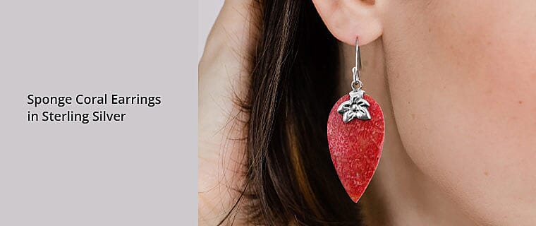 Sponge Coral Earrings in Sterling Silver Banner