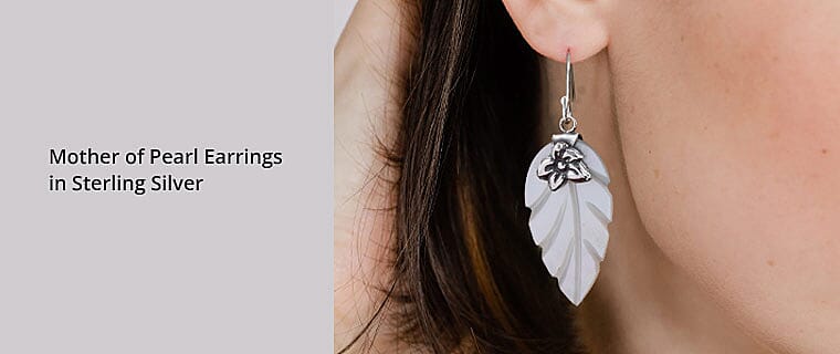 Mother of Pearl Earrings in Sterling Silver Banner