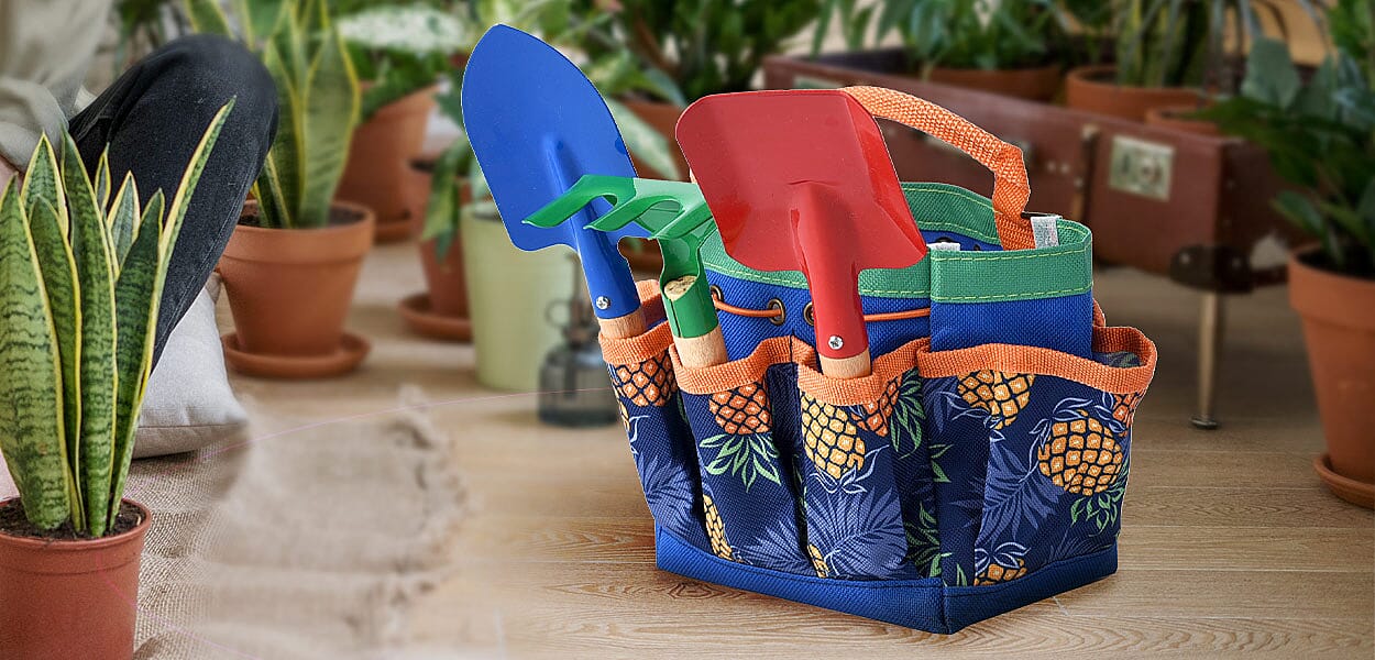 Garden Tools with Bag Banner
