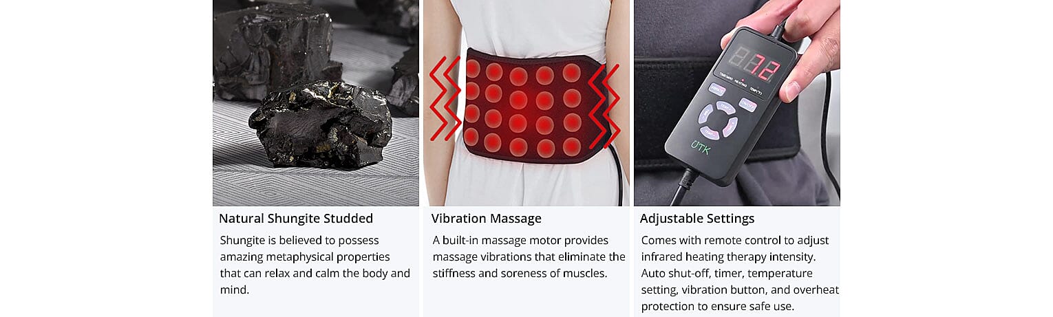 Natural Shungite Studded Banner