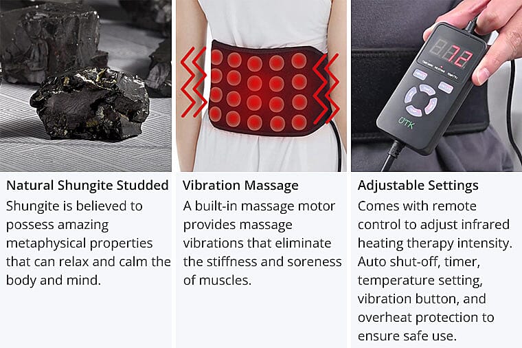 Natural Shungite Studded Banner