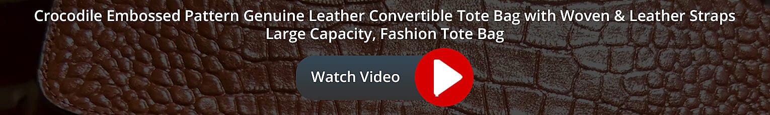 Crocodile Embossed Fashion Tote Bag Video