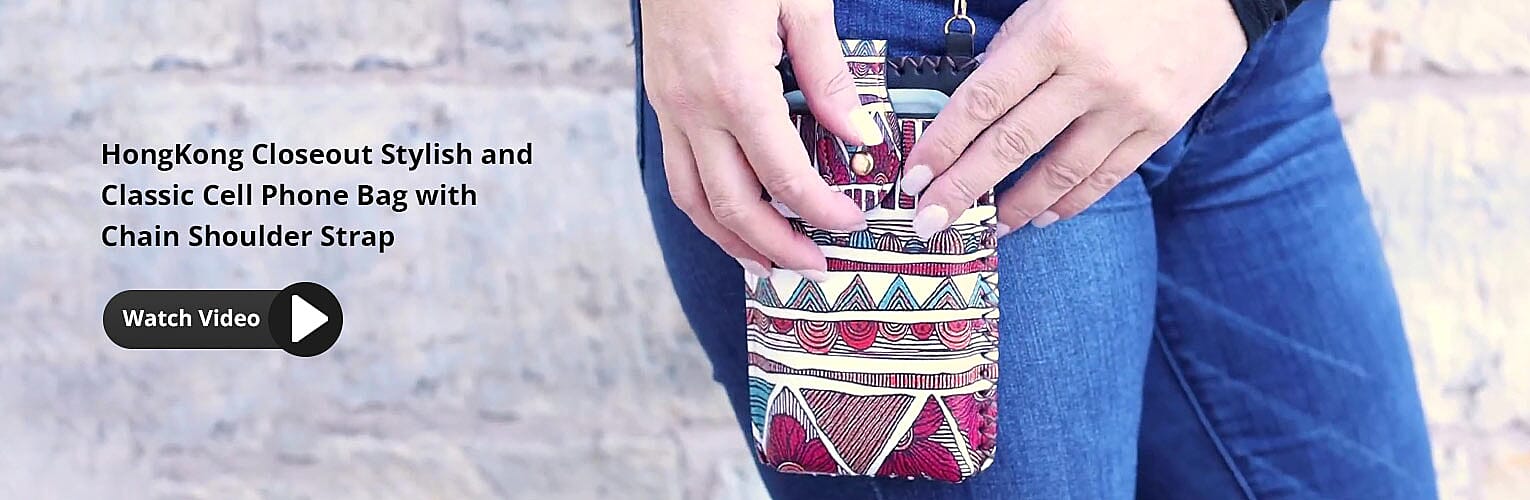 Bag with Chain Shoulder Strap Banner