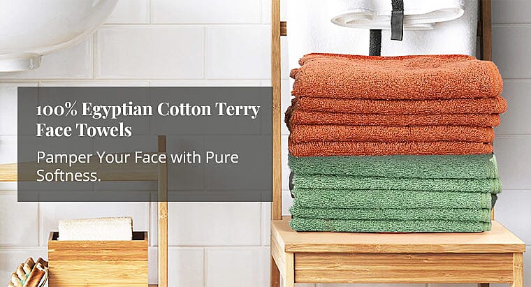 Egyptian Cotton Terry Face Towels Banner