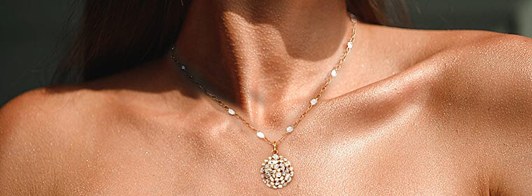 Polki Diamond Necklace in Sterling Silver Banner