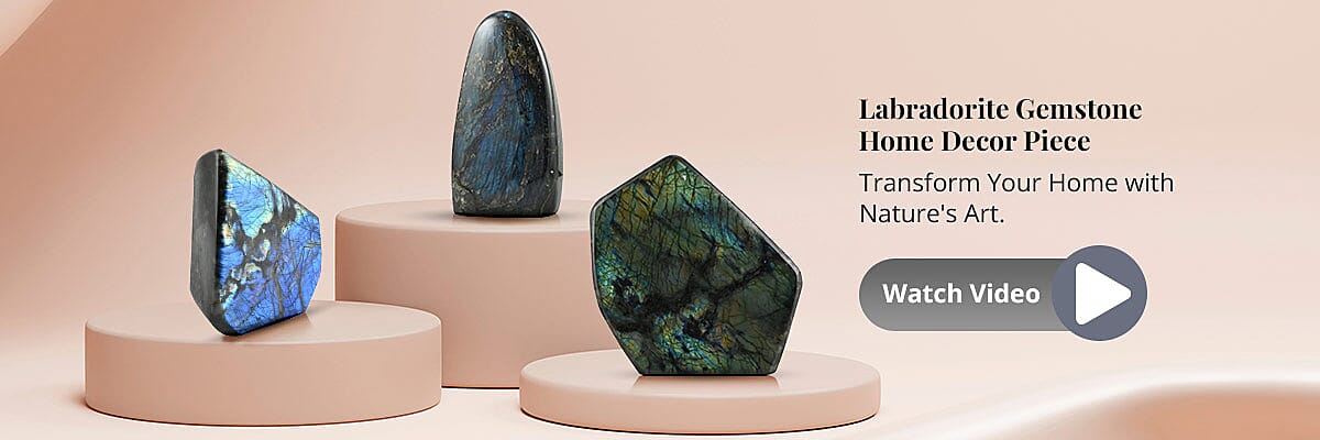 Labradorite Gemstone Home Decor Piece Banner