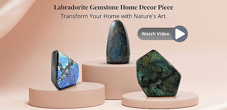 Labradorite Gemstone Home Decor Piece Banner