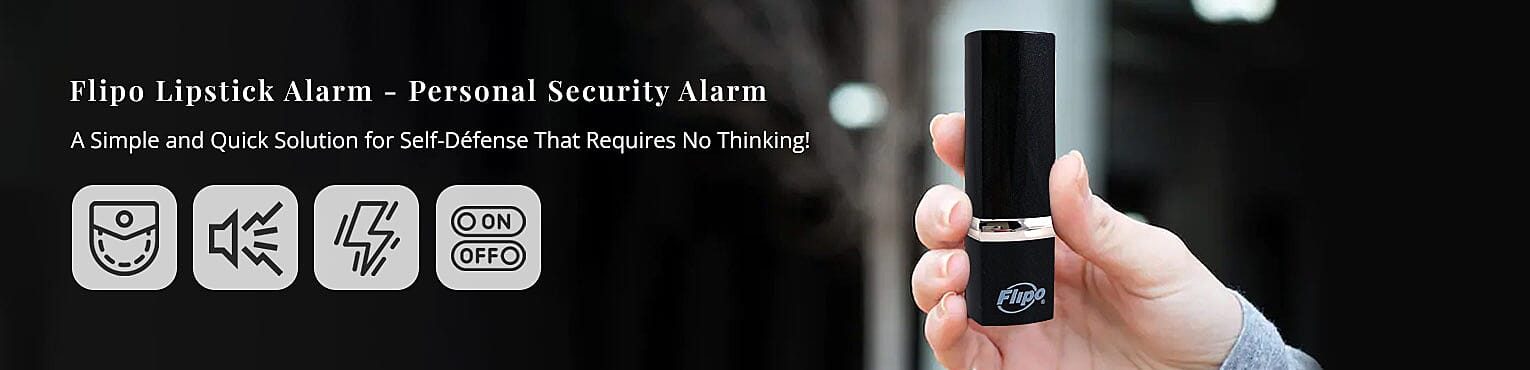 Flipo Lipstick Alarm - Personal Security Alarm Banner