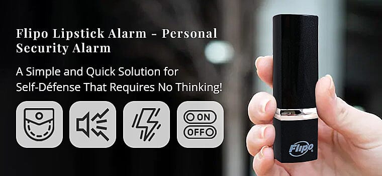 Flipo Lipstick Alarm - Personal Security Alarm Banner