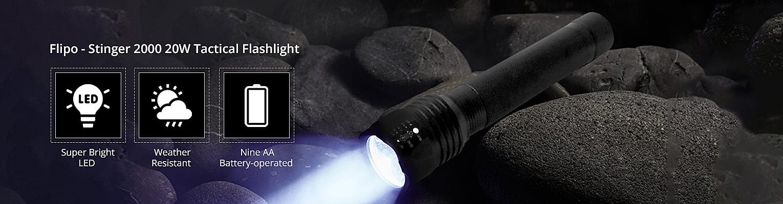 Flipo- Stinger 2000 20W Tactical Flashlight Banner