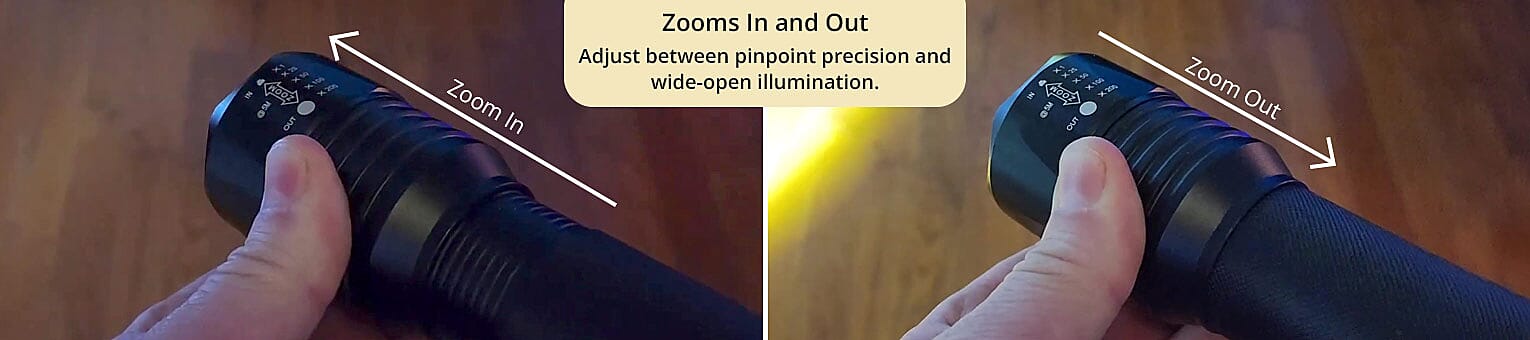 Zoomable flashlight to get spot beams! Banner