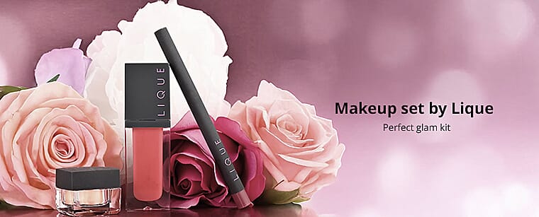 Makeup set by Lique Banner