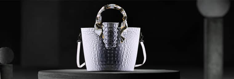 SHOP LC Embossed Crocodile Leather Tote Handbags For Women with Detachable  Shoulder Strap 53 Birthday Gifts