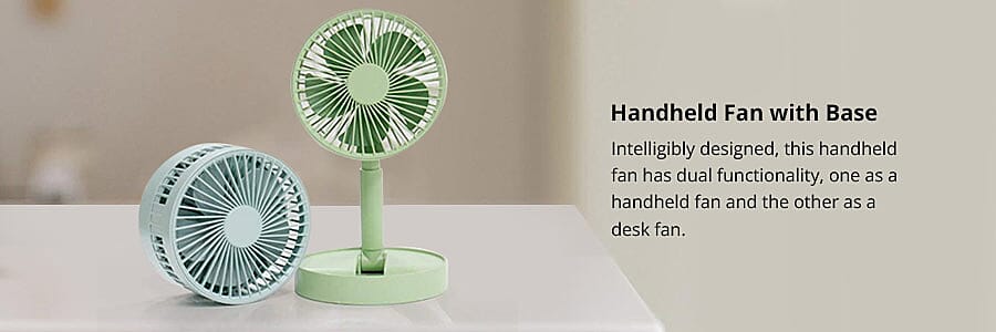 Handheld Fan with Base Banner