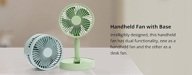Handheld Fan with Base Banner