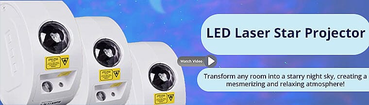 LED Laser Star Projector  Banner