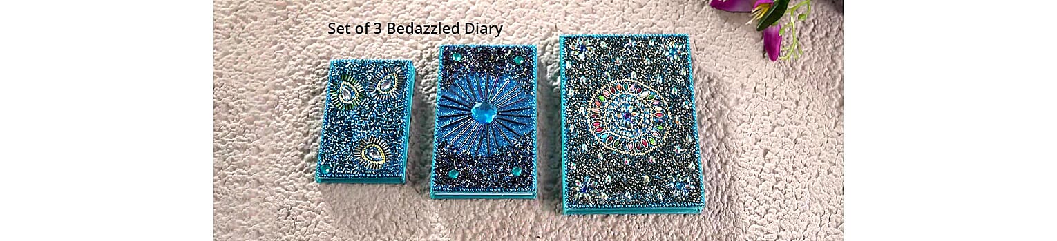 Set of 3 Bedazzled Diary Banner