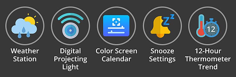 Alarm Clock with Weather Station Banner