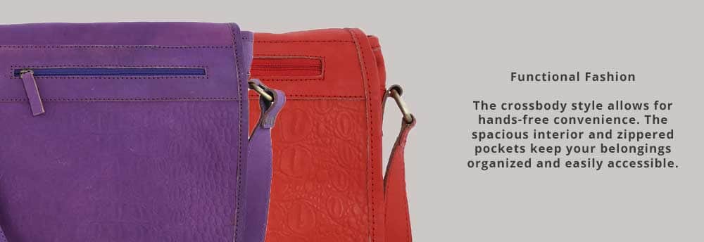 Buy Natural Fruit Dyeing Purple Color Genuine Leather Croco Embossed  Crossbody Bag at ShopLC.