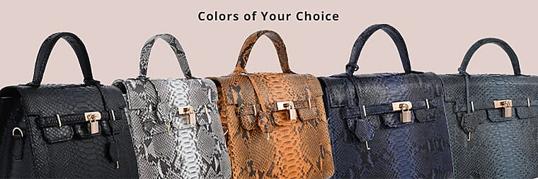 The Grand Pelle Handcrafted Python Leather Tote BagBanner