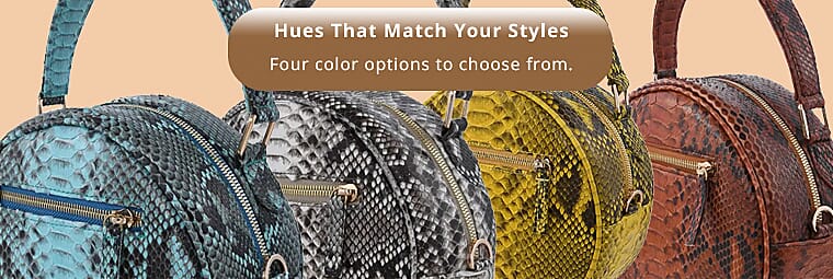 The Grand Pelle Handcrafted Genuine Python Leather Crossbody Bag Banner