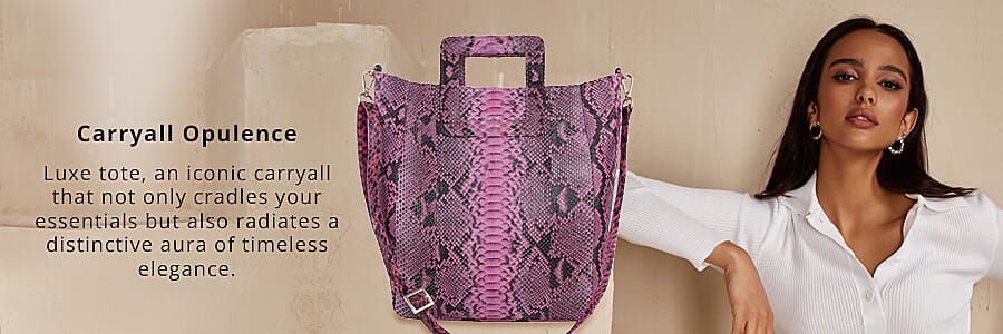 Handcrafted Genuine Python Leather Tote Bag Banner