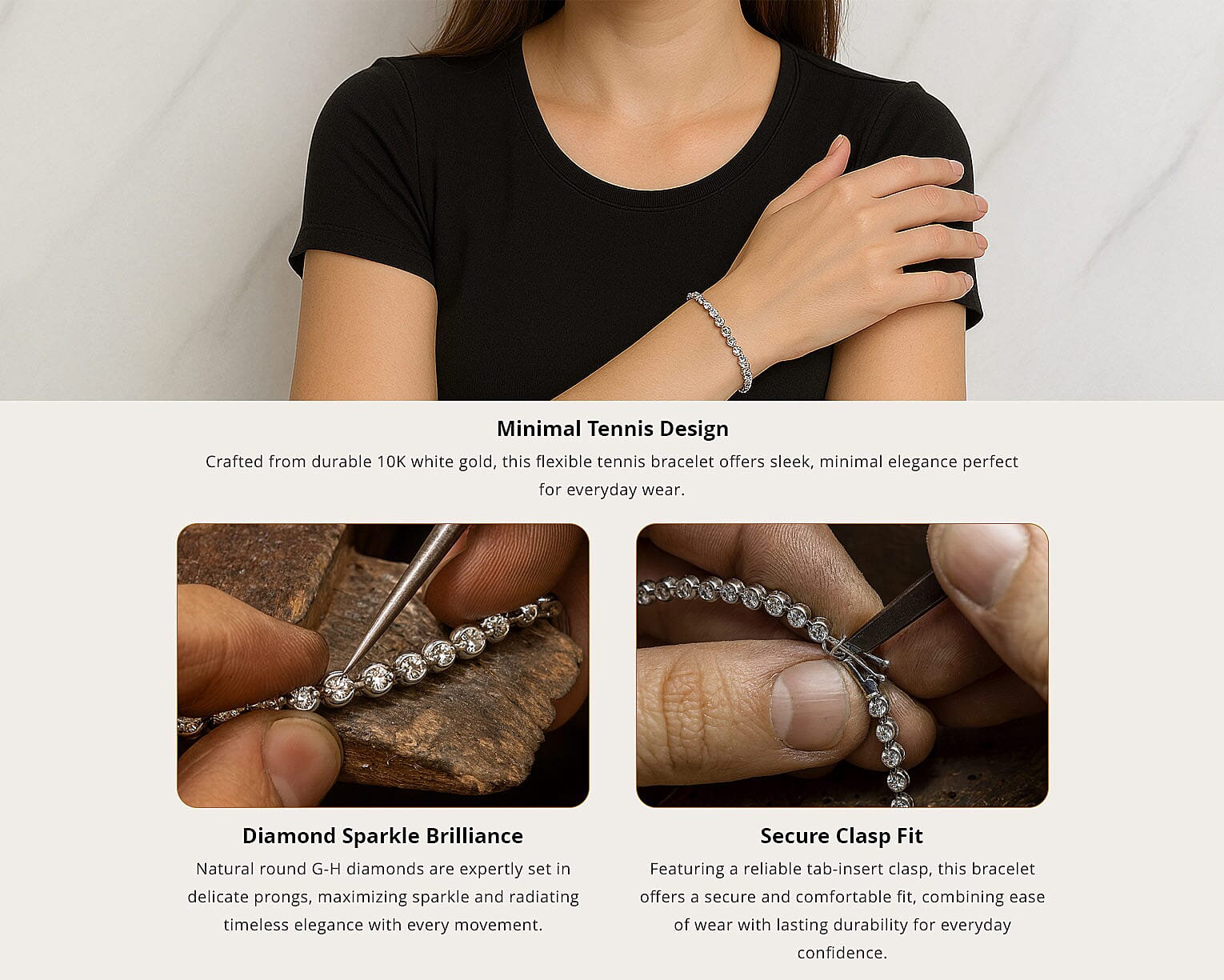 G-H I1 Diamond 3.00 ctw Bracelet in 10K White Gold (7.25 In) 8.50 Grams Banner