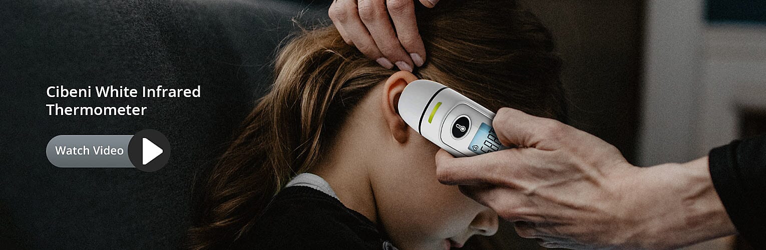Cibeni White Infrared Thermometer Banner