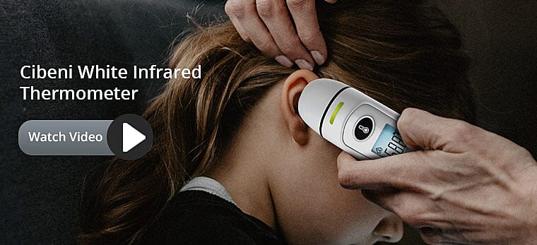Cibeni White Infrared Thermometer Banner