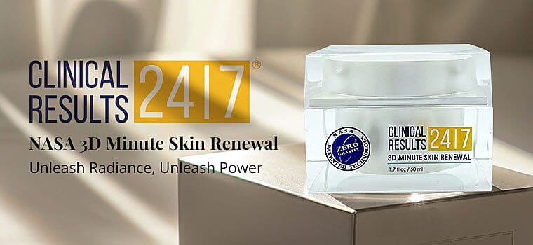 Clinical Results NASA 3D Minute Skin Renewal Banner