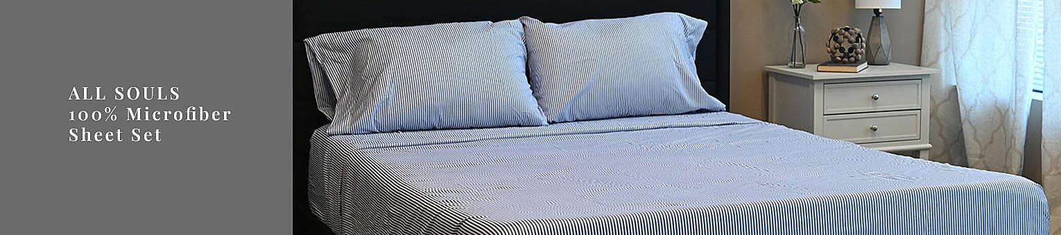 ALL SOULS 100% Microfiber Sheet Set Banner