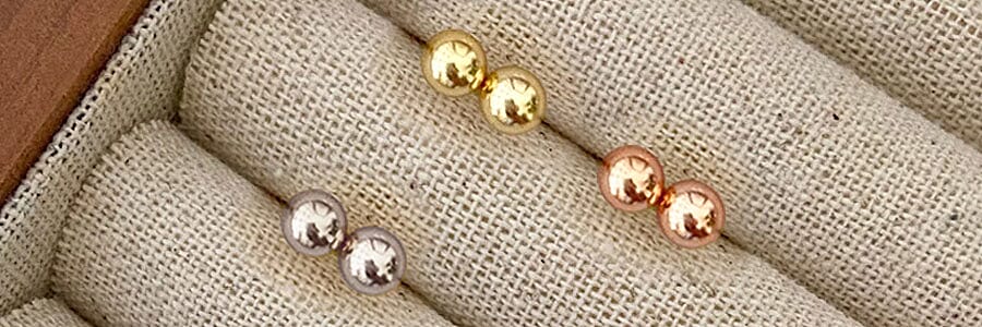 Round Ball Stud Earrings Banner