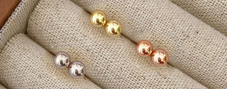 Round Ball Stud Earrings Banner