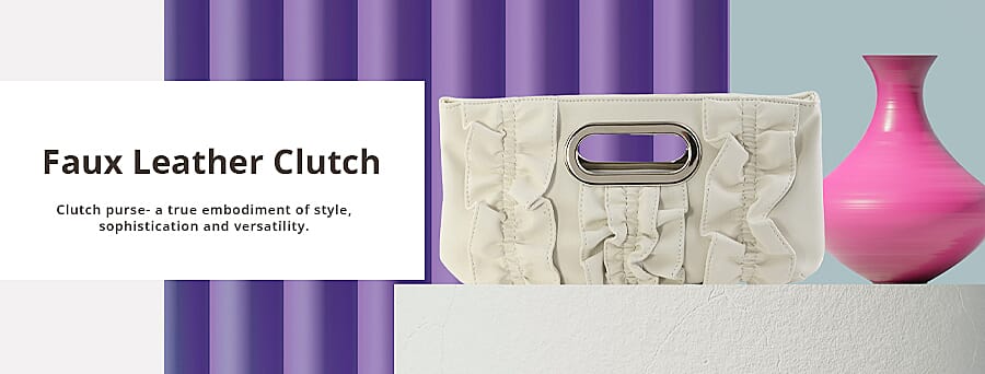 Faux Leather Clutch  Banner