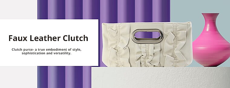 Faux Leather Clutch          Banner