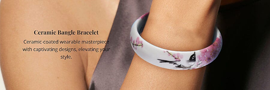 Ceramic Pattern Bangle Bracelet Banner