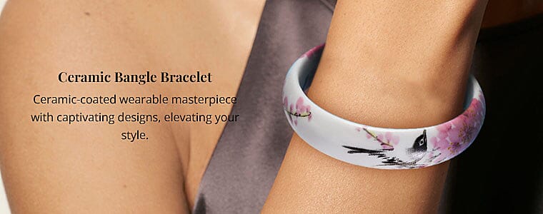 Ceramic Pattern Bangle Bracelet Banner