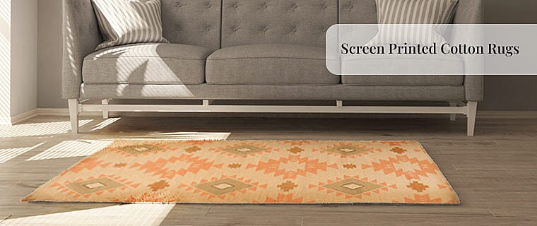 Screen Printed Cotton Rugs Banner