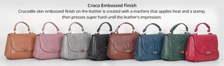 SHOP LC Embossed Crocodile Leather Tote Handbags For Women with Detachable  Shoulder Strap 53 Birthday Gifts