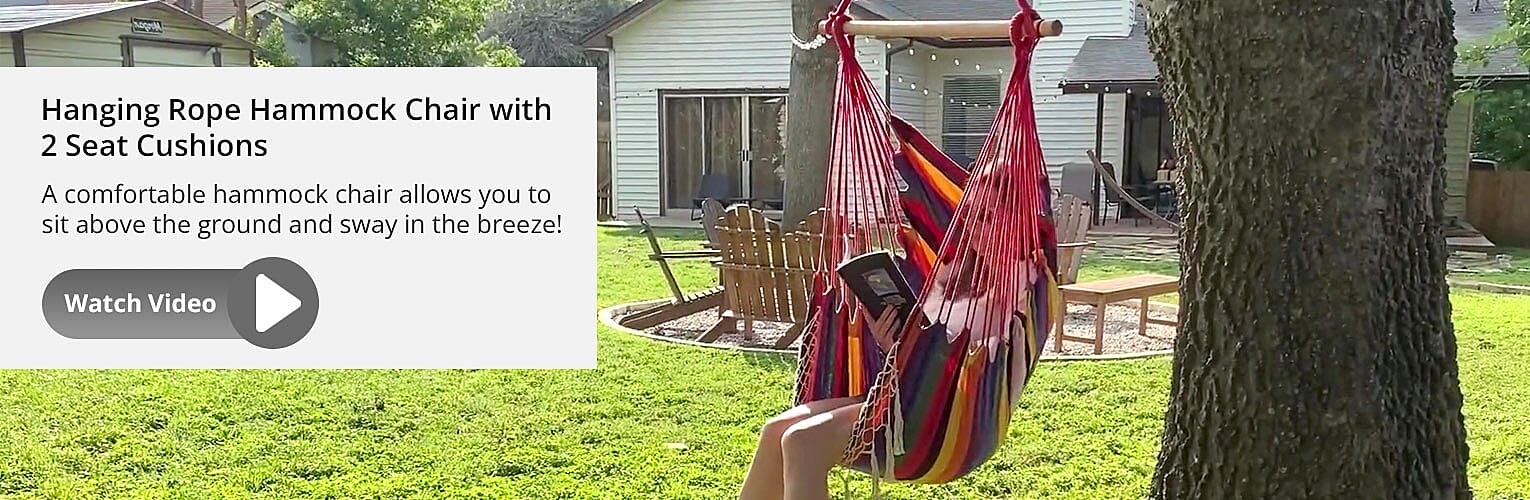 Hanging Rope Hammock Chair Banner